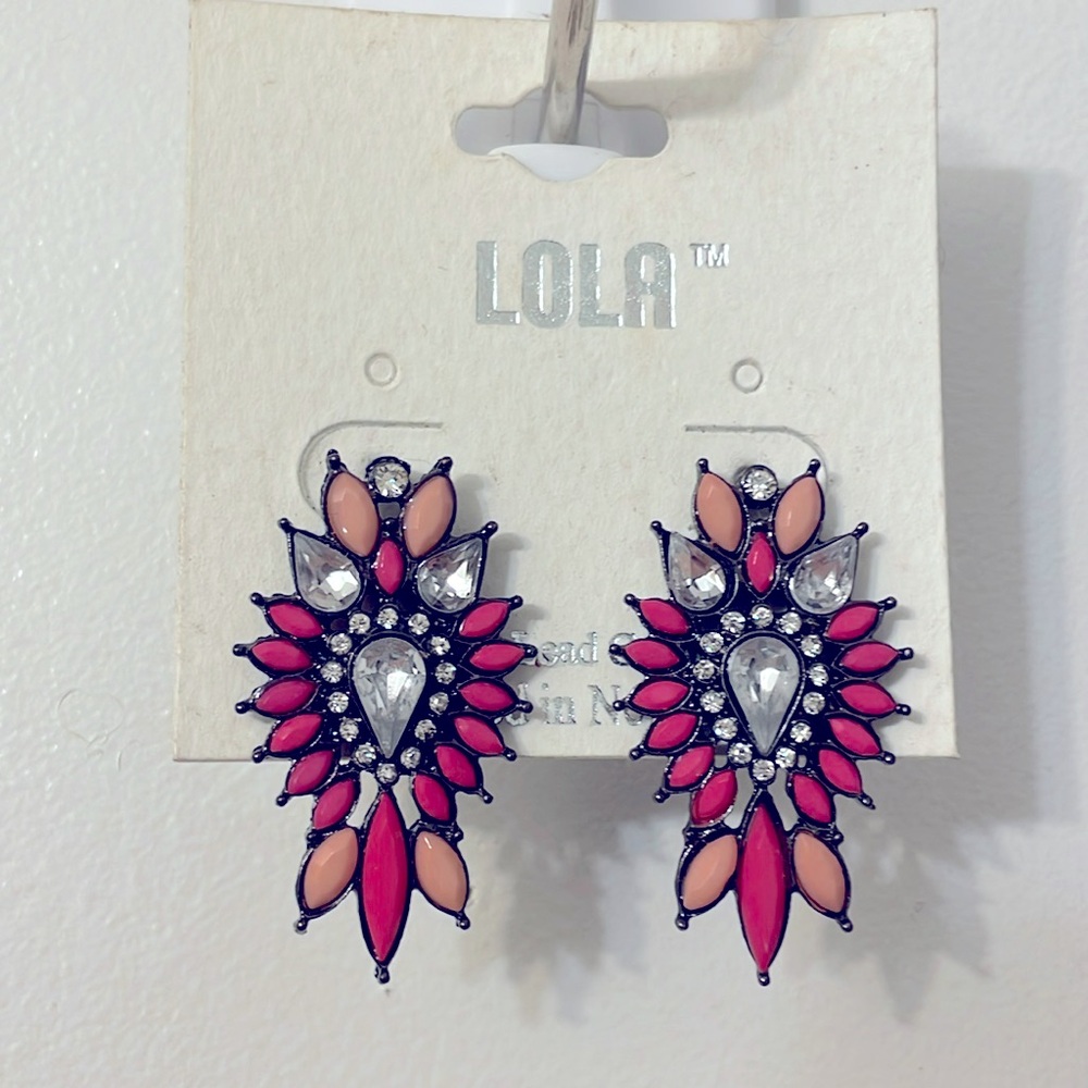 Pink earrings